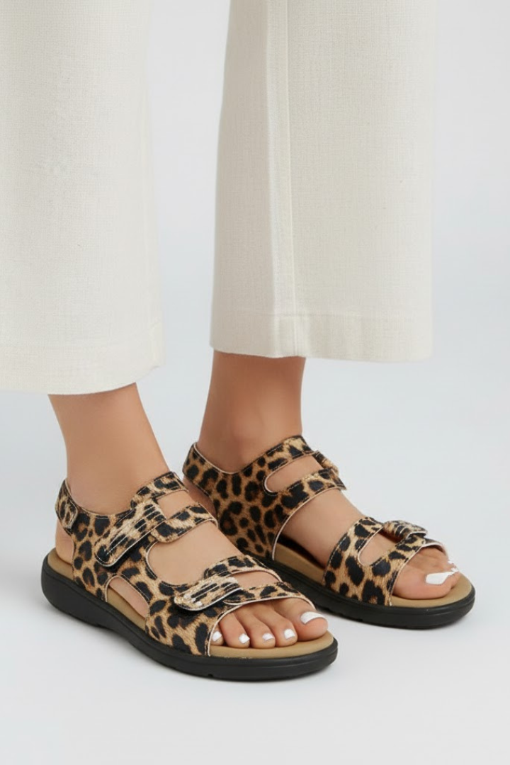 Women’s Low-Heel Sandals with Velcro Strap