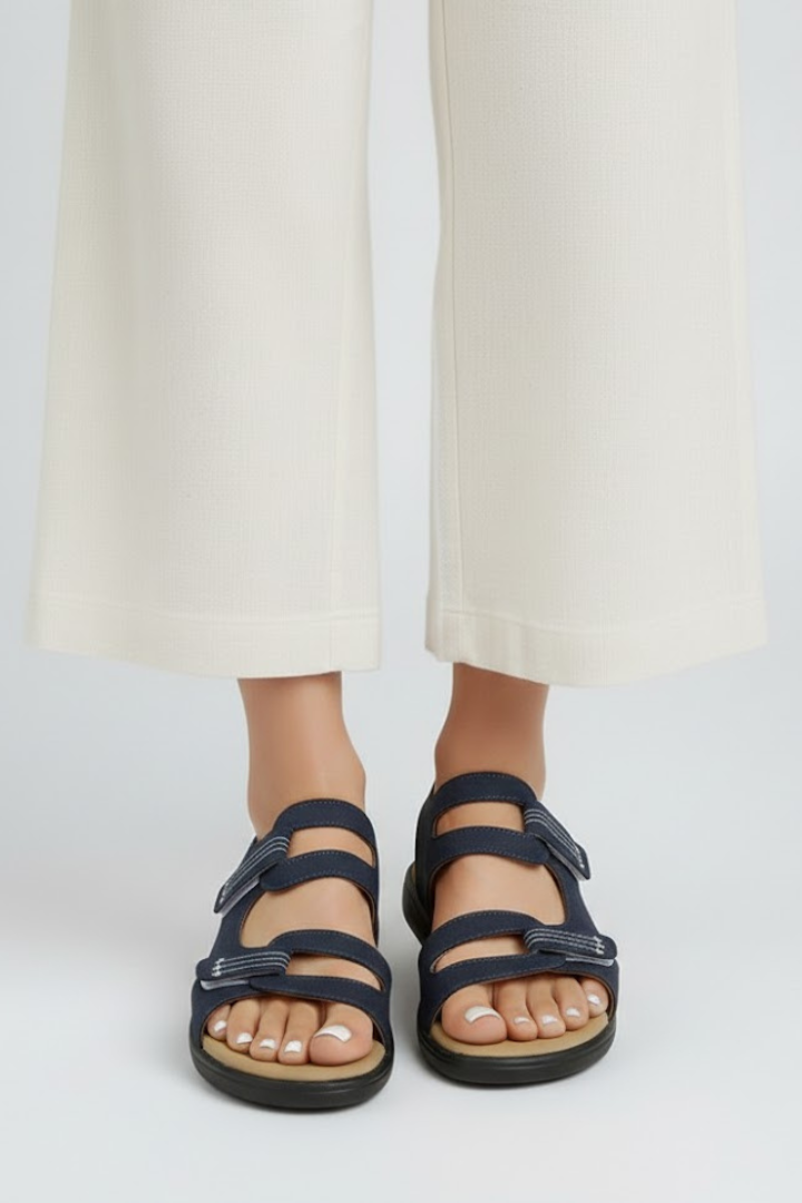 Women’s Low-Heel Sandals with Velcro Strap