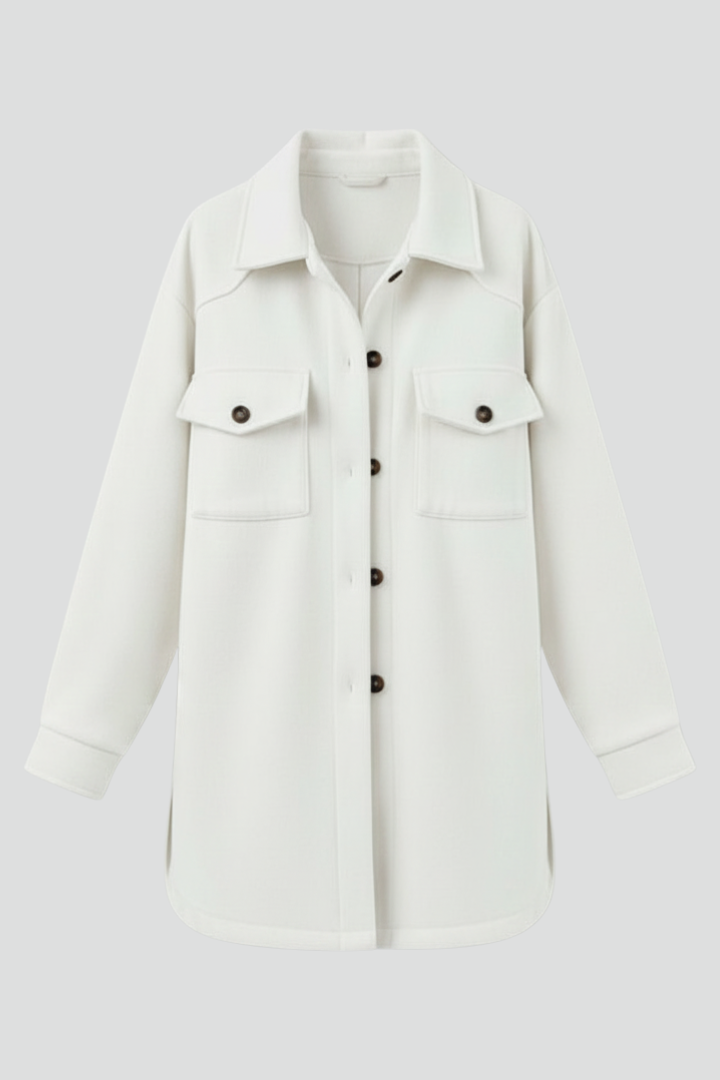 Women Jacket with Buttons and Chest Pockets