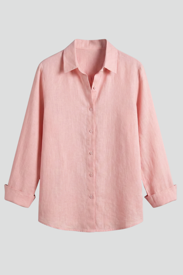 Women’s Blouse with Button Fastening and Collared Neckline