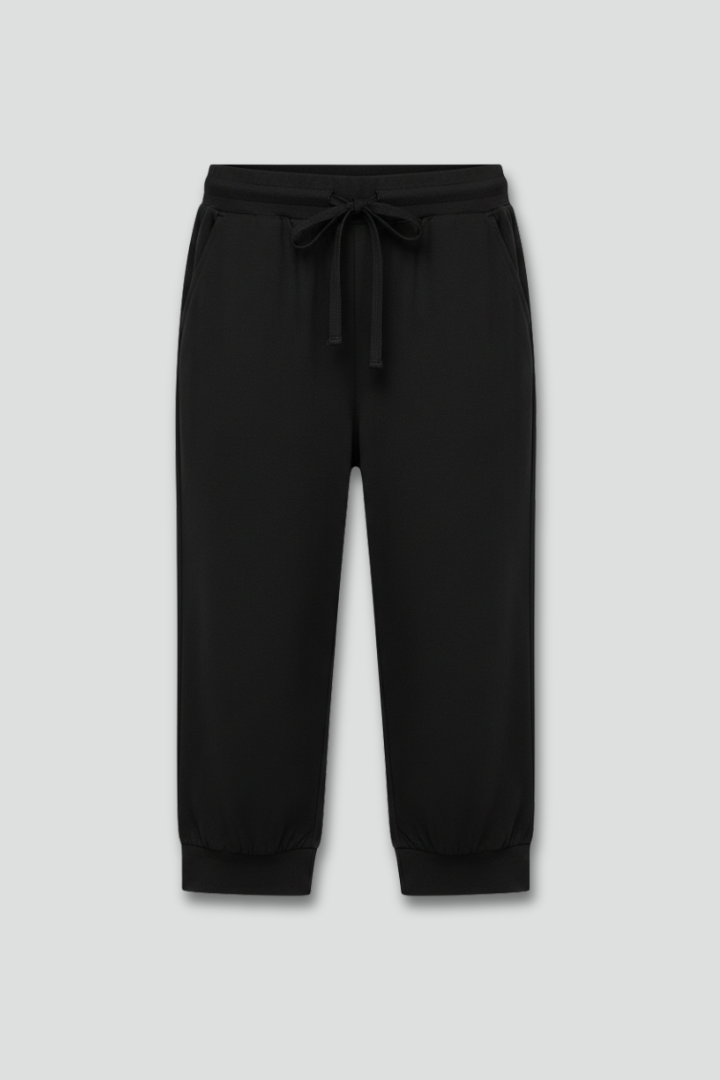 Women’s Capri Trousers with Drawstring Waist and Side Pockets