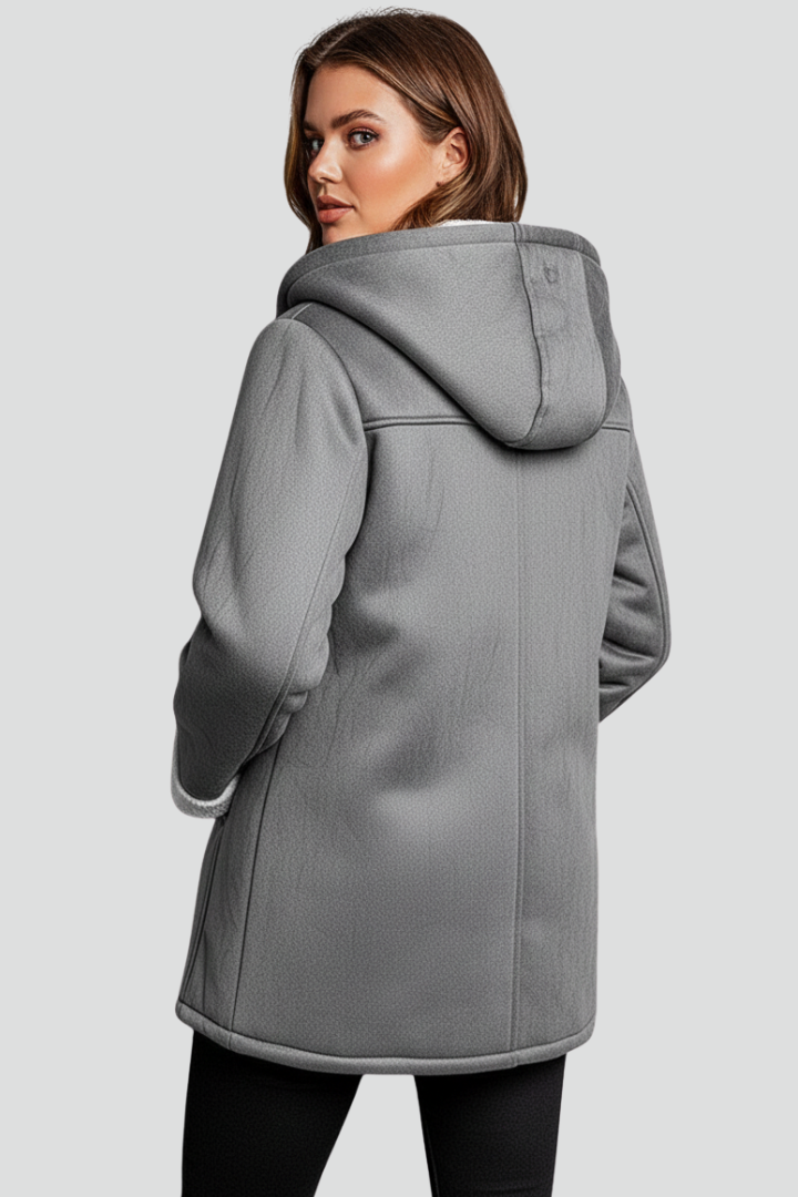 Women’s Hooded Coat with Toggle Fastening and Lined Interior