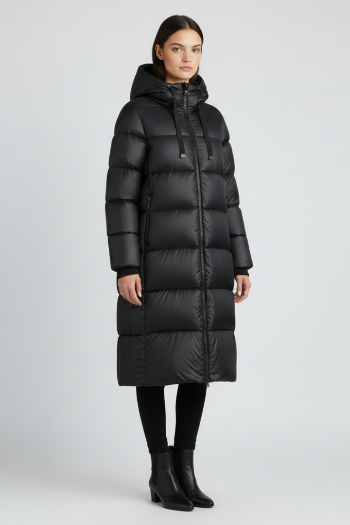 Women’s Jacket with Adjustable Hood and Zip Pockets