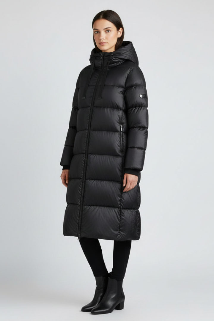Women’s Jacket with Adjustable Hood and Zip Pockets