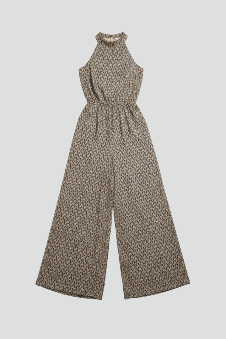 Women’s Jumpsuit with High Neckline and Wide Legs