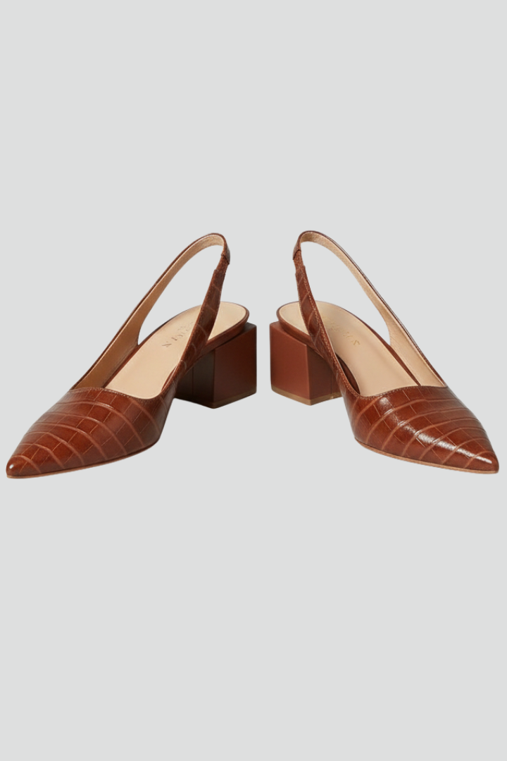 Women’s Slingback Pumps with Pointed Toe and Adjustable Strap
