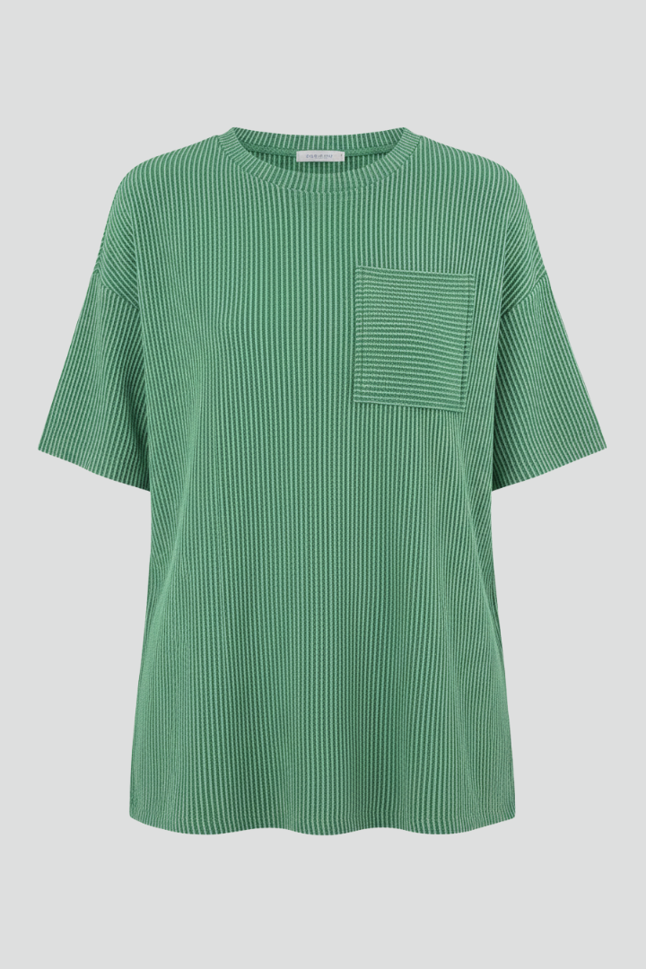 Women’s T-Shirt with Round Neckline and Chest Pocket