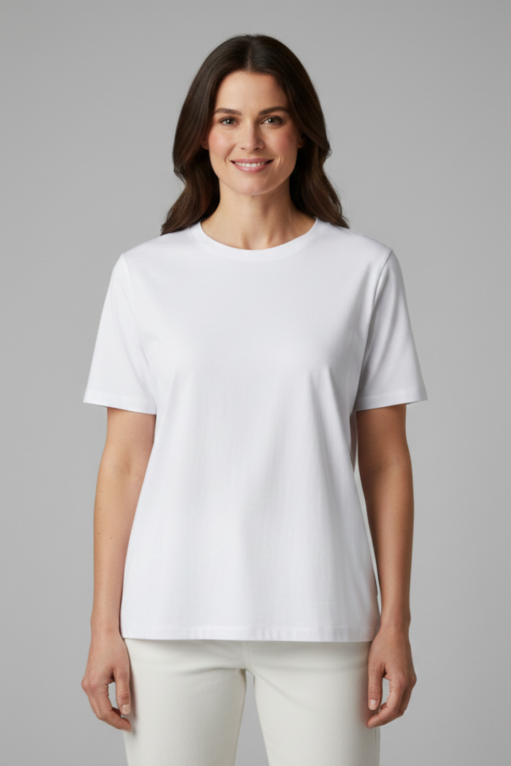 Women’s T-Shirt with Round Neckline and Short Sleeves