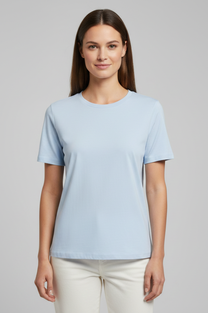 Women’s T-Shirt with Round Neckline and Short Sleeves