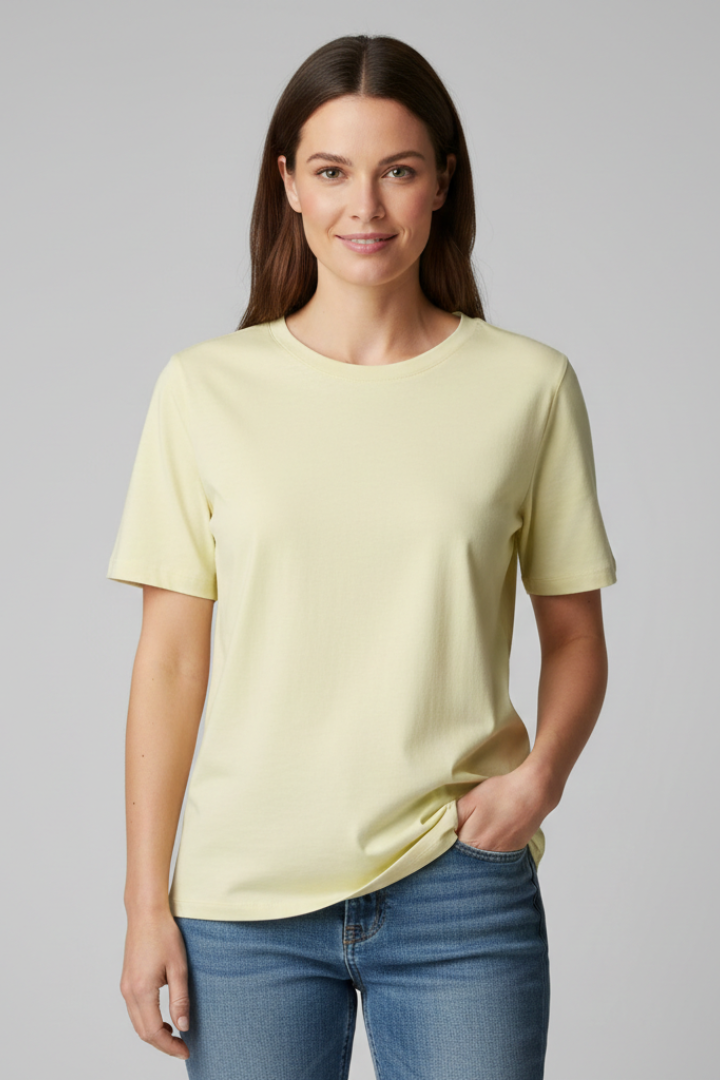 Women’s T-Shirt with Round Neckline and Short Sleeves