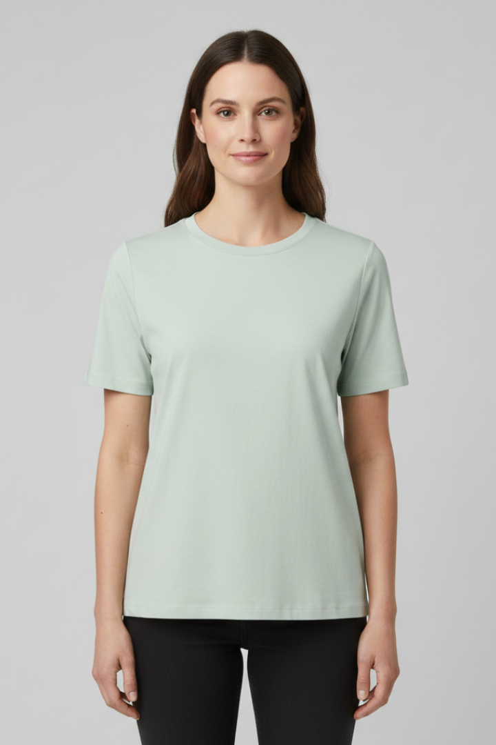 Women’s T-Shirt with Round Neckline and Short Sleeves