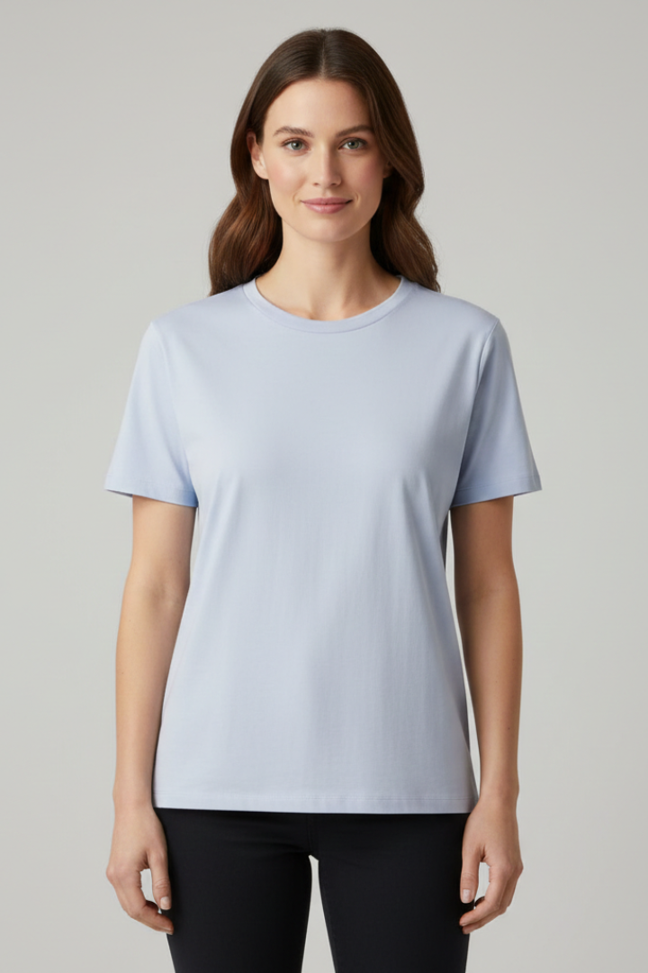 Women’s T-Shirt with Round Neckline and Short Sleeves