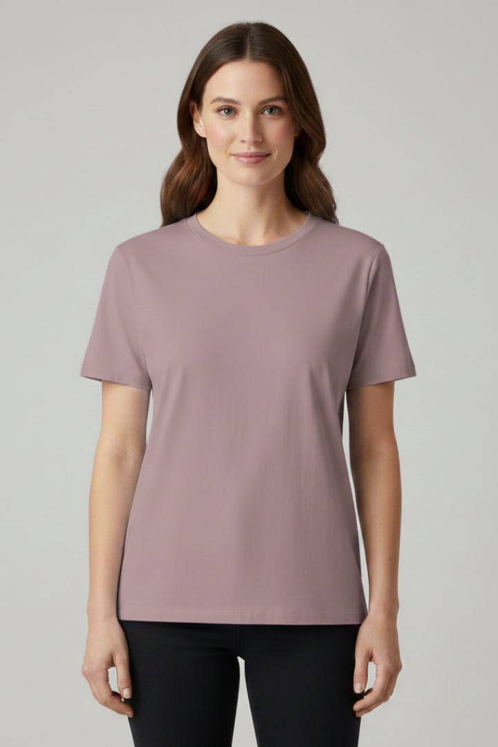 Women’s T-Shirt with Round Neckline and Short Sleeves