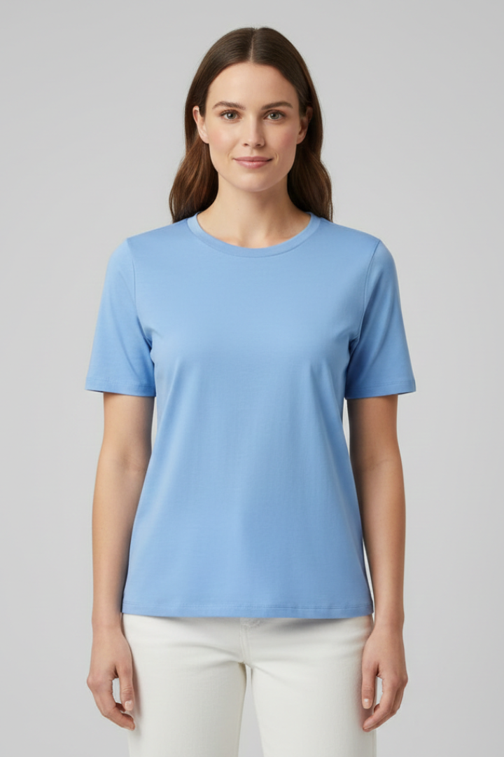 Women’s T-Shirt with Round Neckline and Short Sleeves