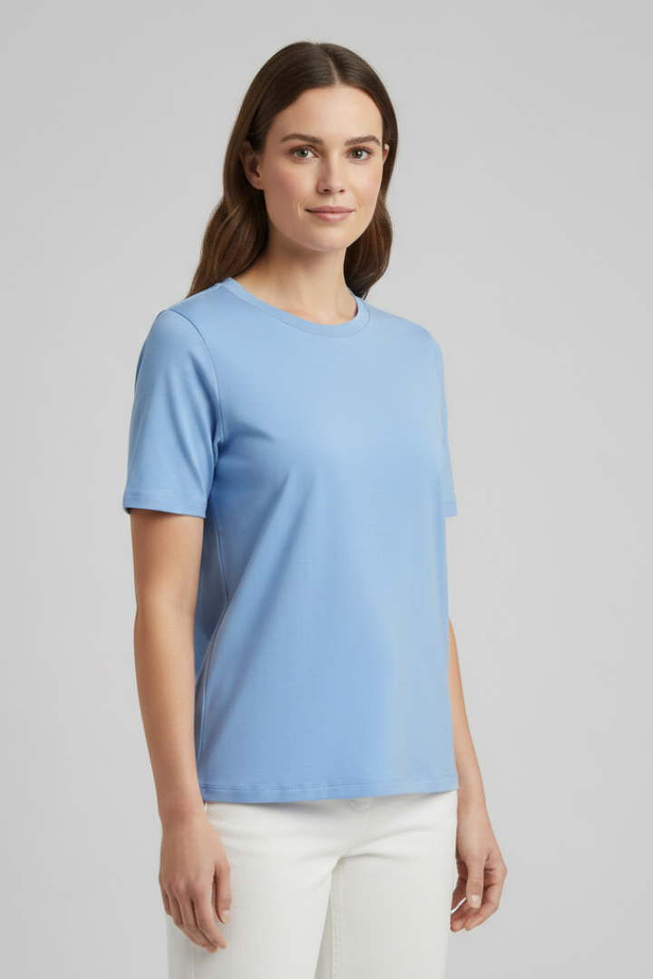 Women’s T-Shirt with Round Neckline and Short Sleeves