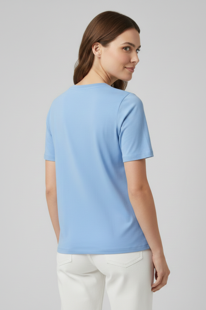Women’s T-Shirt with Round Neckline and Short Sleeves