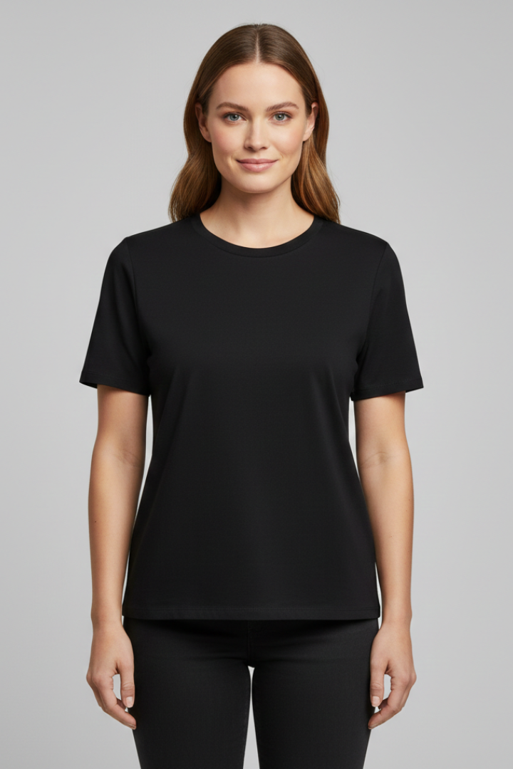 Women’s T-Shirt with Round Neckline and Short Sleeves