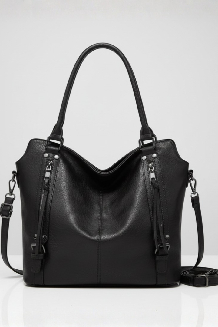 Women’s Tote Bag with Dual Handles and Zip Closure
