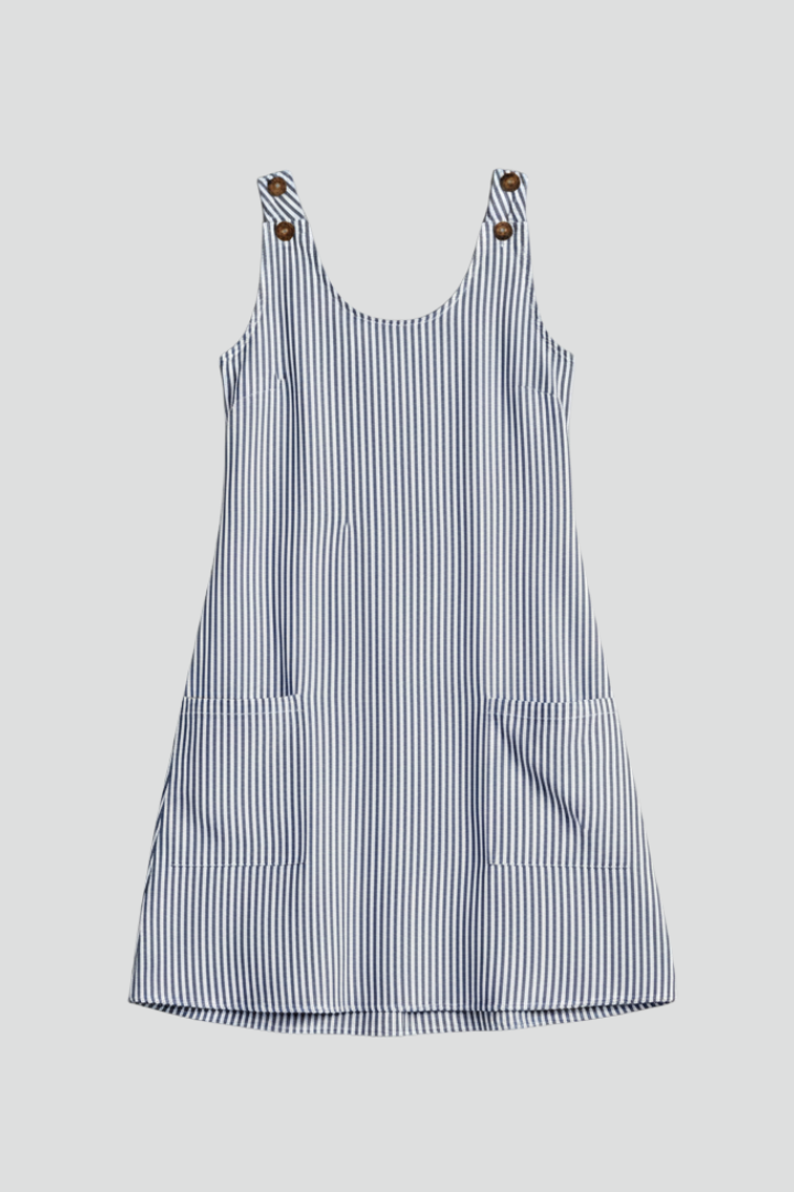 Women’s Dress with Sleeveless Cut and Side Pockets