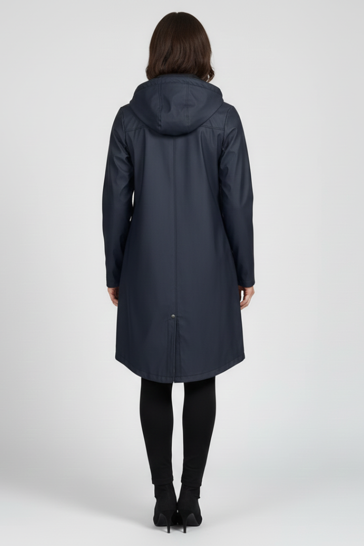 Women’s Hooded Long Jacket with Front Pockets