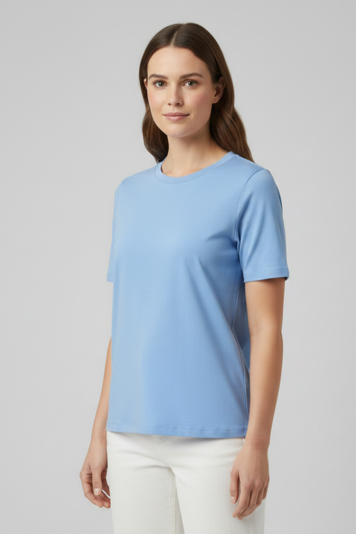 Women’s T-Shirt with Round Neckline and Short Sleeves