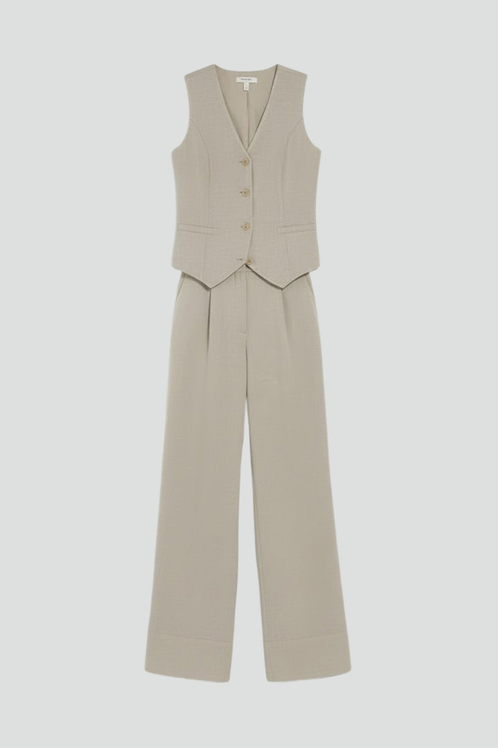 Women’s Two Piece Outfit  V Neck Waistcoat